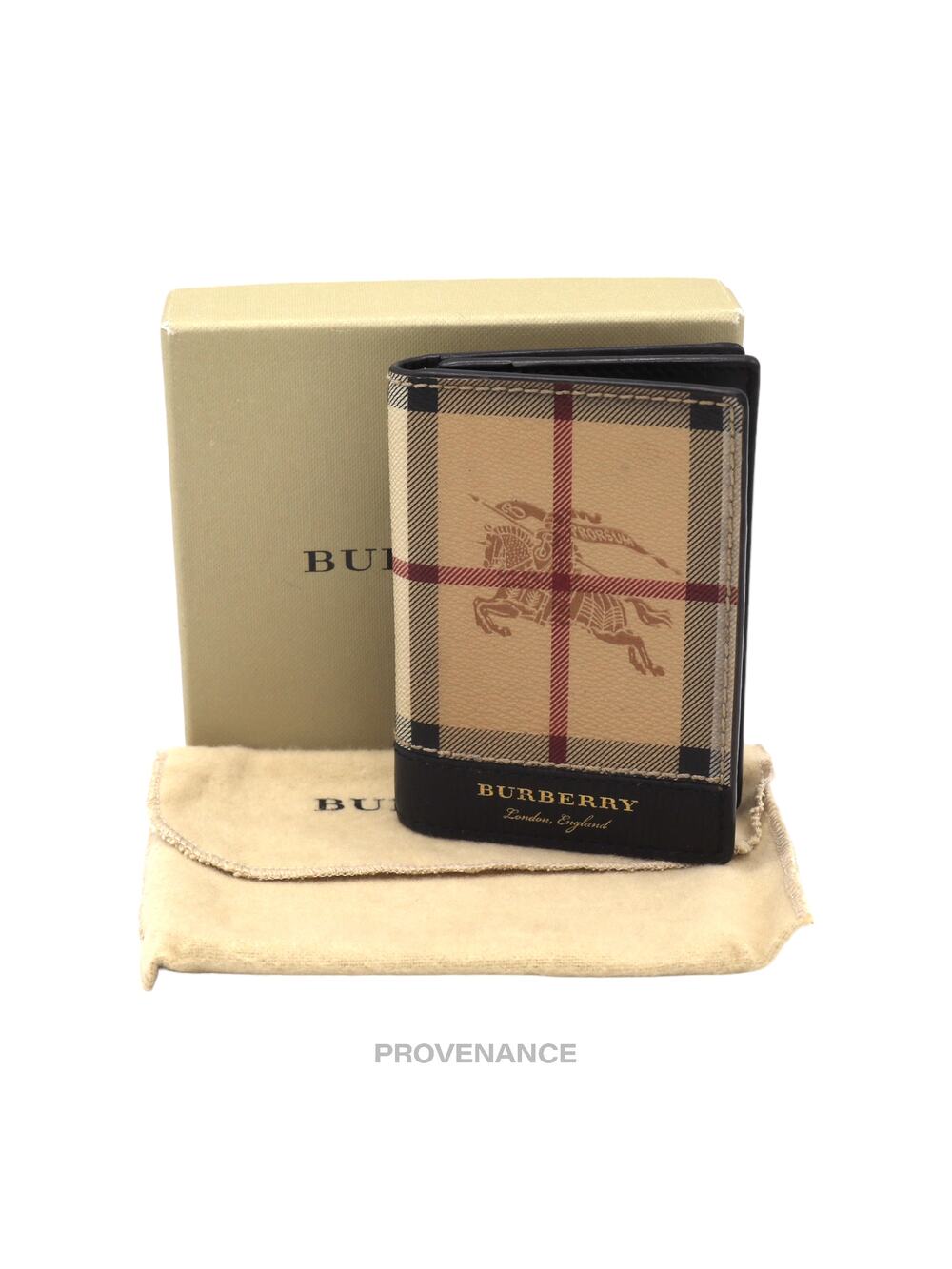 🔴 Burberry Pocket Organizer Wallet - Nova Check Black